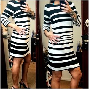 Black & white striped NY & Company medium dress